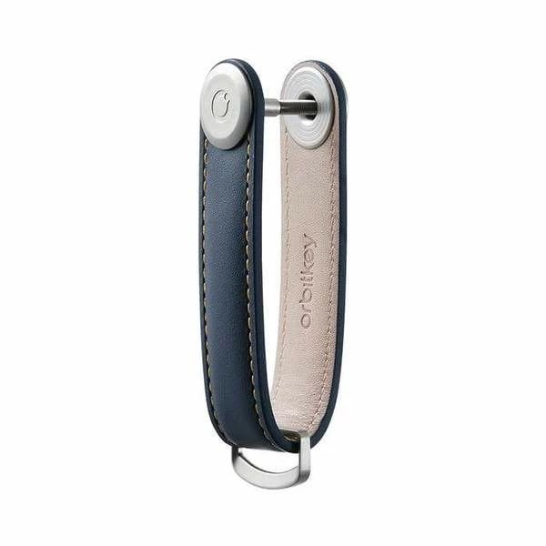 Orbitkey 2 0 Leather Keyring Navy Tan 4 Orbitkey 2 0 Leather Keyring Navy Tan