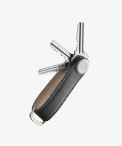 Orbitkey Charcoal Leather Key Organiser