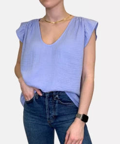 Velvet by Graham and Spencer Breanna Cotton Gauze Top Mist