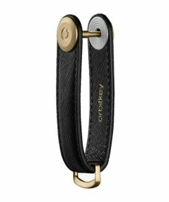Orbitkey Saffiano Leather Keyring Liquorice Black