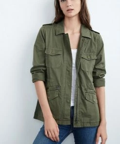 Velvet by Graham and Spencer Velvet By Graham Spencer Ruby Army Jacket In Forest