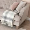 Tweedmill Slate Grey Meadow Check Wool Throw 2 Tweedmill Slate Grey Meadow Check Wool Throw