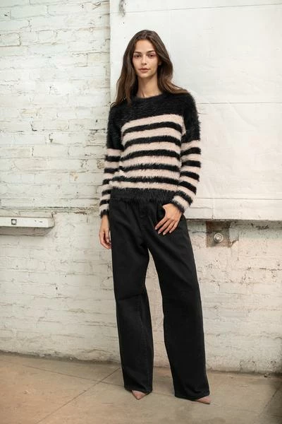 Velvet by Graham and Spencer Lulu Jumper Black Blush 4 Velvet by Graham and Spencer Lulu Jumper Black Blush