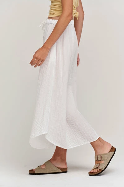 Velvet by Graham and Spencer Dana Cotton Gauze Skirt White 3 Velvet by Graham and Spencer Dana Cotton Gauze Skirt White