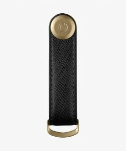 Orbitkey Liquorice Black Saffiano Leather Key Organiser