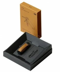 Orbitkey Chestnut Brown With Black Stitching And Multi-tool Key Organiser Set