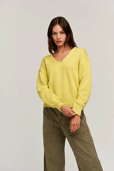 Velvet by Graham and Spencer Belinda Jumper Lemon 3 Velvet by Graham and Spencer Belinda Jumper Lemon