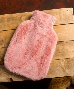 Tweedmill Blush Pink Faux Fur Hot Water Bottle