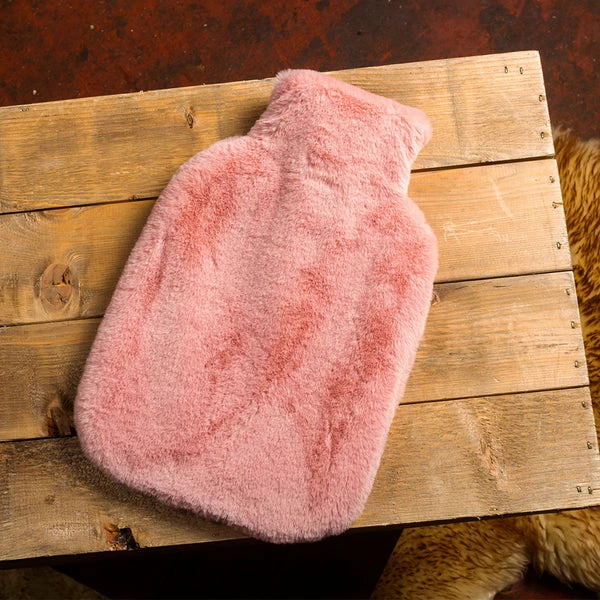 Tweedmill Blush Pink Faux Fur Hot Water Bottle 3 Tweedmill Blush Pink Faux Fur Hot Water Bottle