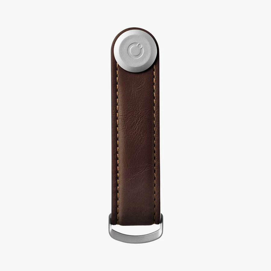 Orbitkey Espresso Leather With Brown Stitching Key Organiser 4 Orbitkey Espresso Leather With Brown Stitching Key Organiser