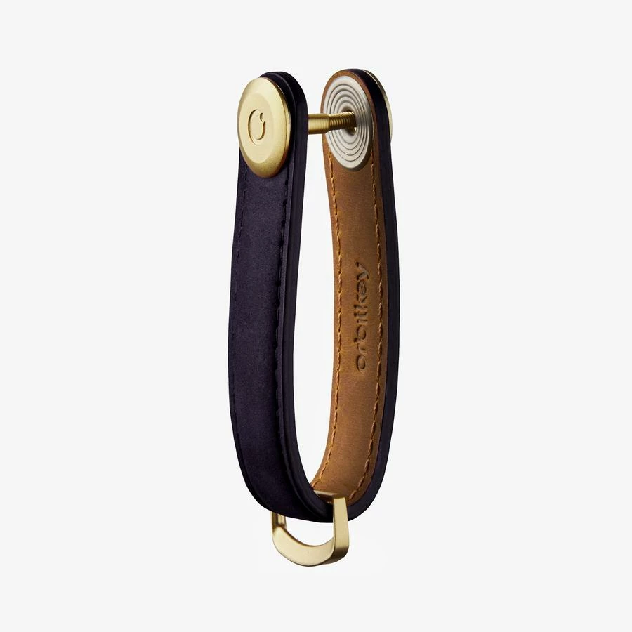 Orbitkey Aubergine Crazy Horse Leather With Purple Stitching Key Organiser 3 Orbitkey Aubergine Crazy Horse Leather With Purple Stitching Key Organiser