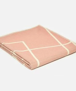 Tweedmill Square Sugar Pink Organic Cotton Throw