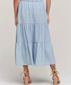 Velvet by Graham and Spencer Simone Chambray Skirt