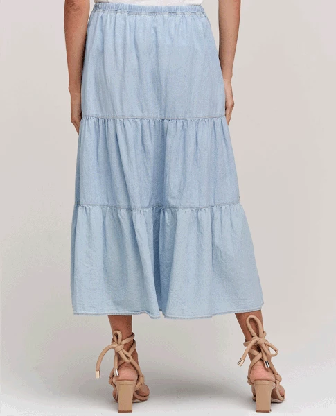 Velvet by Graham and Spencer Simone Chambray Skirt 3 Velvet by Graham and Spencer Simone Chambray Skirt