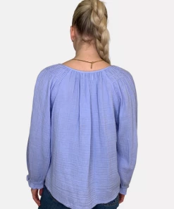 Velvet by Graham and Spencer Antonia Cotton Gauze Blouse Mist