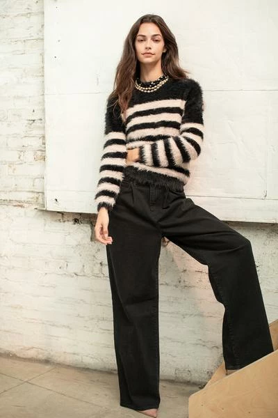 Velvet by Graham and Spencer Lulu Jumper Black Blush 3 Velvet by Graham and Spencer Lulu Jumper Black Blush