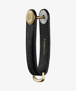 Orbitkey Liquorice Black Saffiano Leather Key Organiser