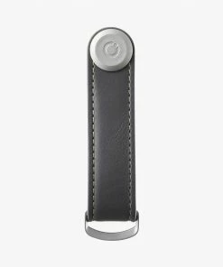 Orbitkey Charcoal Leather With Grey Stitching Key Organiser