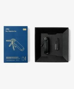 Orbitkey Black With Blue Stitching And Multi-tool Stitching Key Organiser Set