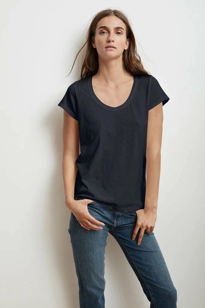 Velvet by Graham and Spencer Katie Short Sleeve Scoop Neck Tee 3 Velvet by Graham and Spencer Katie Short Sleeve Scoop Neck Tee