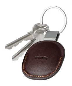 Orbitkey "Leather Key Holder For Air Tag - Espresso"
