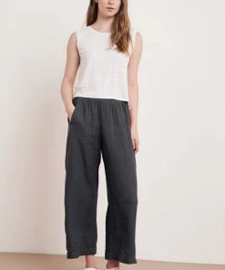 Velvet by Graham and Spencer Lola Linen Pant Shadow