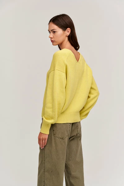Velvet by Graham and Spencer Belinda Jumper Lemon 4 Velvet by Graham and Spencer Belinda Jumper Lemon