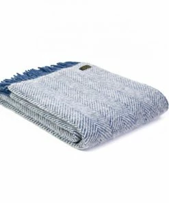 Tweedmill Throw Herringbone Ink 150x183cm