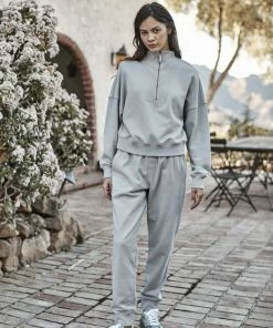 Velvet by Graham and Spencer Roxie Mock Neck Zip Sweatshirt