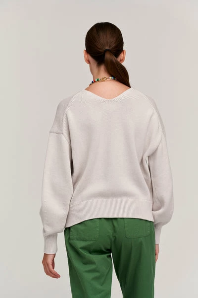Velvet by Graham and Spencer Belinda Jumper Chalk 4 Velvet by Graham and Spencer Belinda Jumper Chalk