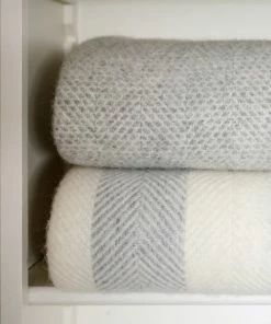 Tweedmill Grey Beehive Wool Throw