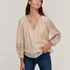 Velvet by Graham and Spencer Sandra Long Sleeve Boho Blouse Sand 1 Velvet by Graham and Spencer Sandra Long Sleeve Boho Blouse Sand
