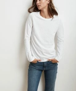 Velvet by Graham and Spencer Liz Long Sleeve Round Neck Tee