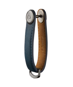 Orbitkey Marine Blue Crazy Horse Leather With Blue Stitching Key Organiser