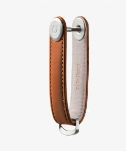 Orbitkey Cognac Leather With Tan Stitching Key Organiser