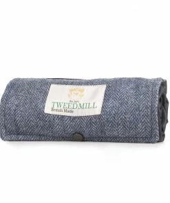 Tweedmill Blue Moon Herringbone Walker Companion Tweed Picnic Rug