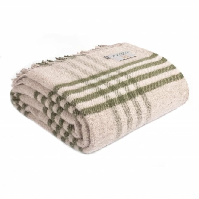 Tweedmill Olive Green Pure New Wool Hex Check Throw 140cm x 183cm 3 Tweedmill Olive Green Pure New Wool Hex Check Throw 140cm x 183cm