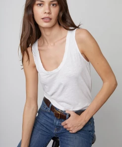 Velvet by Graham and Spencer Joy Orignal Slub Scoop Neck Tank Top