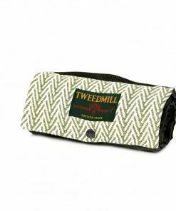 Tweedmill Olive Organic Cotton Walker Companion Picnic Rug with Waterproof Backing