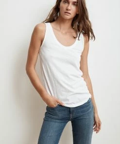 Velvet by Graham and Spencer Jen Scoop Neck Tank Top