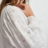 Velvet by Graham and Spencer Gala Embroidered Blouse Off White 2 Velvet by Graham and Spencer Gala Embroidered Blouse Off White