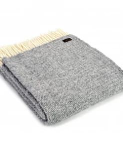 Tweedmill Grey Illusion Pure New Wool Throw 150cm x 183cm