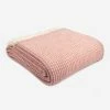 Tweedmill Waffle Dusky Pink Pure New Wool Throw
