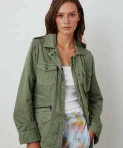 Velvet by Graham and Spencer Velvet By Graham Spencer Ruby Army Jacket In Forest