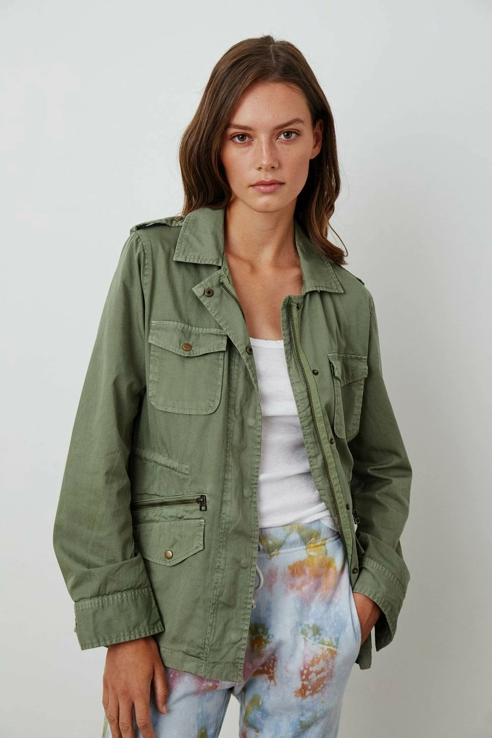 Velvet by Graham and Spencer Velvet By Graham Spencer Ruby Army Jacket In Forest 3 Velvet by Graham and Spencer Velvet By Graham Spencer Ruby Army Jacket In Forest