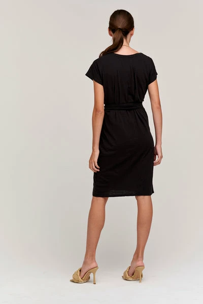 Velvet by Graham and Spencer Veronica Short Sleeve Wrap Dress Black 4 Velvet by Graham and Spencer Veronica Short Sleeve Wrap Dress Black