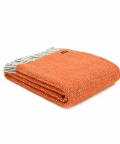 Tweedmill Pumpkin Illusion Pure New Wool Throw 150cm x 183cm