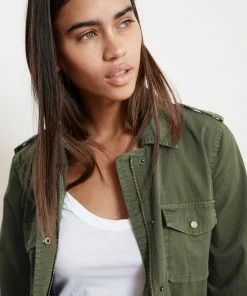 Velvet by Graham and Spencer Velvet By Graham Spencer Ruby Army Jacket In Forest 8 Velvet by Graham and Spencer Velvet By Graham Spencer Ruby Army Jacket In Forest