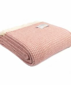 Tweedmill Throw Waffle Dusky Pink