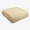 Tweedmill Waffle Oatmeal Pure New Wool Throw